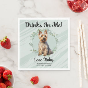 Servilleta De Papel ¡Bebidas a mi cuenta! Foto de perro australiano de