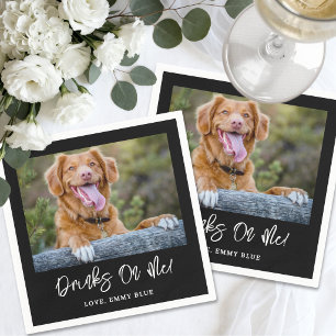 Servilleta De Papel Bebidas a mi cuenta foto de perro lindo en boda