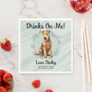 Servilleta De Papel ¡Bebidas a mi cuenta! Lakeland Terrier Perro Masco