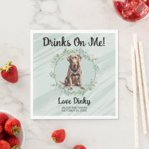 Servilleta De Papel ¡Bebidas a mi cuenta! Servilletas de boda con Labr