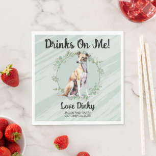 Servilleta De Papel ¡Bebidas a mi cuenta! Servilletas de perro galgo c