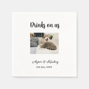 Servilleta De Papel Bebidas a nuestro cargo barra libre foto de mascot
