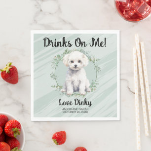Servilleta De Papel ¡Bebidas Corren por Mi Cuenta! Boda de Mascota Bic