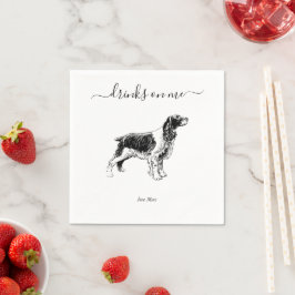 Servilleta De Papel Bebidas de boda personalizadas en mí perro animal 