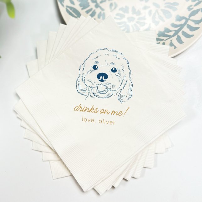 Servilleta De Papel Bebidas de mí Mascota Boda Napkins (Subido por el creador)