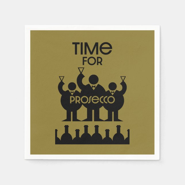 Servilleta De Papel Bebidas de vino Prosecco (Anverso)