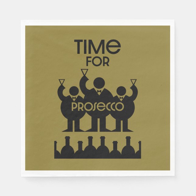 Servilleta De Papel Bebidas de vino Prosecco (Anverso)