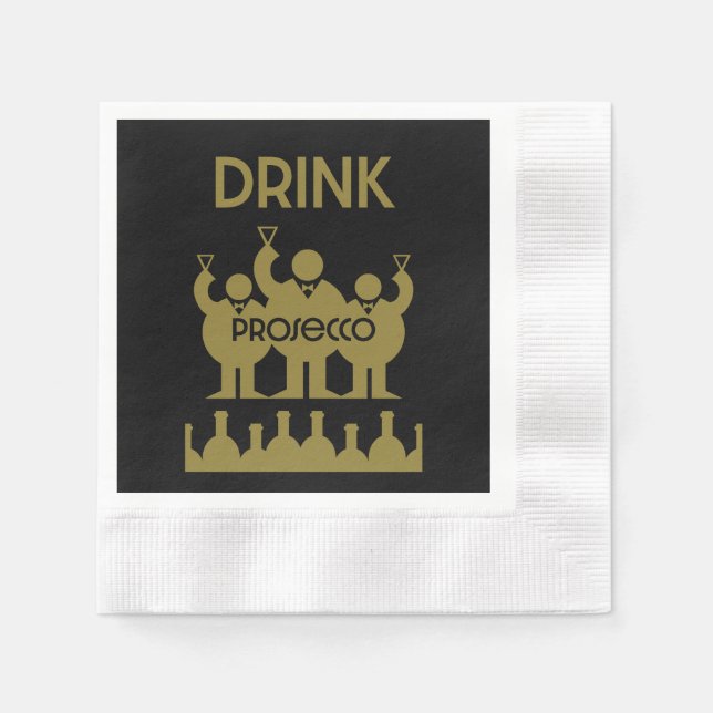 Servilleta De Papel Bebidas de vino Prosecco (Anverso)