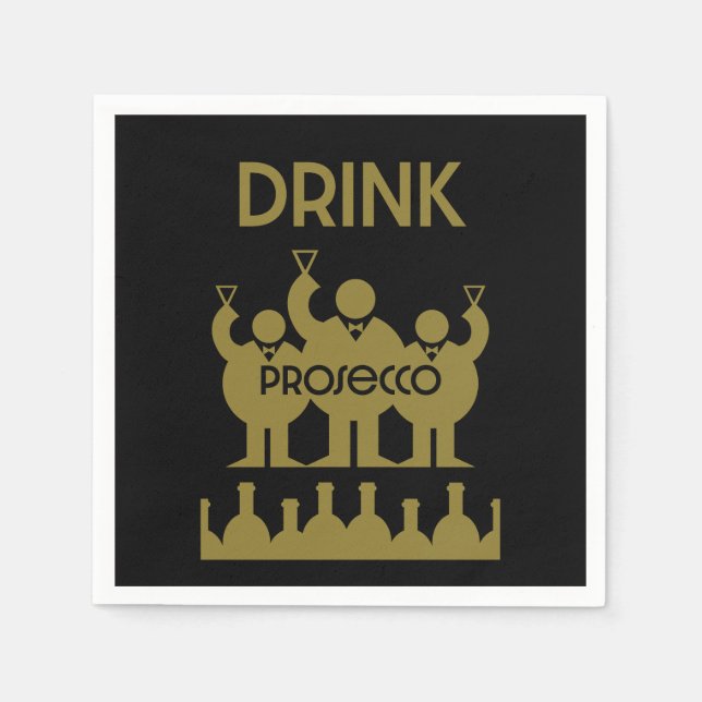 Servilleta De Papel Bebidas de vino Prosecco (Anverso)