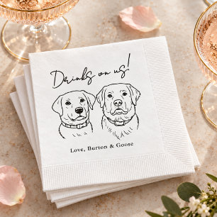 Servilleta De Papel Bebidas Divertidas para Nosotros Dos Bodas de Perr