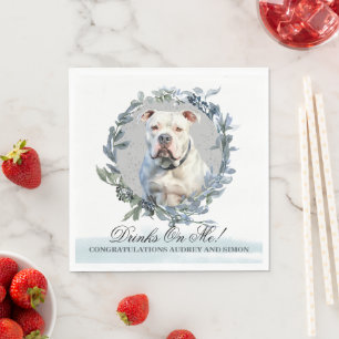 Servilleta De Papel Bebidas en la recepción de la boda de mi Bulldog a