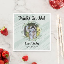 Servilleta De Papel Bebidas en las servilletas conmigo con la foto de 