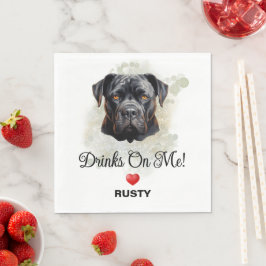 Servilleta De Papel Bebidas en mi Boda Cane Corso