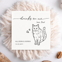 Bebidas en mi Boda de gatos Mascota lindo