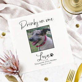 Servilleta De Papel Bebidas en mí llamada de foto de mascota caligrafí