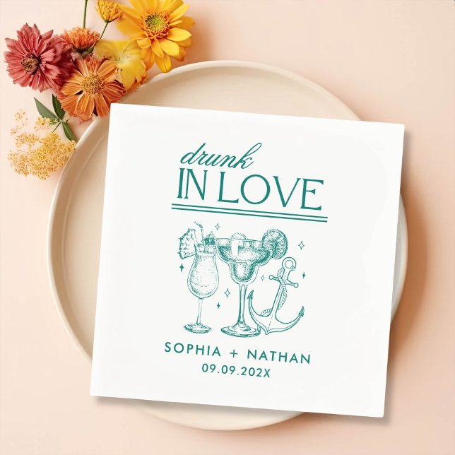 Servilleta De Papel Bebidas Enamoradas Personalizadas Napkins De Bodas (Subido por el creador)