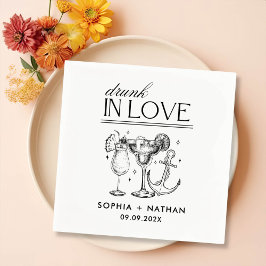 Servilleta De Papel Bebidas Enamoradas Personalizadas Napkins De Bodas