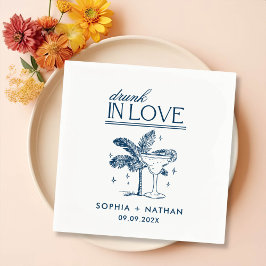 Servilleta De Papel Bebidas Enamoradas Personalizadas Napkins De Bodas