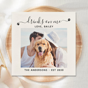 Servilleta De Papel Bebidas fotográficas personalizados en mi Boda Mas