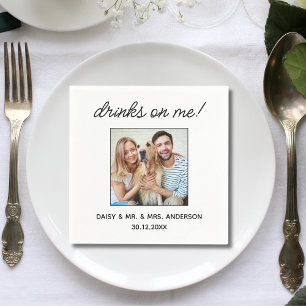 Servilleta De Papel Bebidas Personalizadas Con Foto de Mi Mascota en l