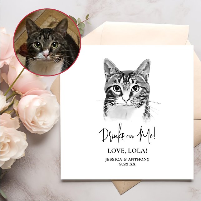 Servilleta De Papel Bebidas personalizadas de gato por tabby sobre mí (Subido por el creador)