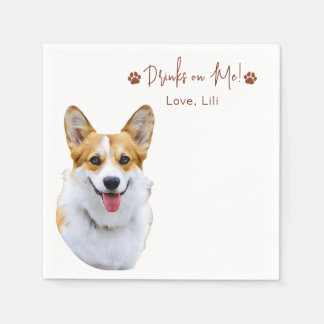 Servilleta De Papel Bebidas Personalizadas De Perro Corgi Galés En Mí