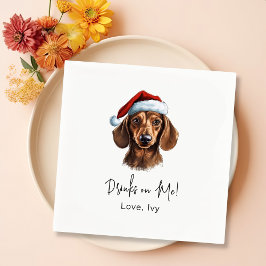Servilleta De Papel Bebidas Personalizadas De Perro Dachshund Sobre Mí