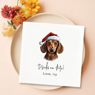 Servilleta De Papel Bebidas Personalizadas De Perro Dachshund Sobre Mí