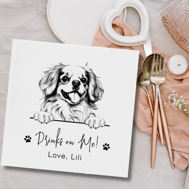 Servilleta De Papel Bebidas Personalizadas De Perro Español Tibetano S (Subido por el creador)