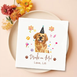 Servilleta De Papel Bebidas Personalizadas De Perro Recuperador De Oro