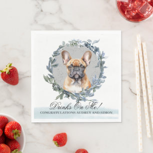 Servilleta De Papel ¡Bebidas por mi! Servilletas de Bulldog Francés co