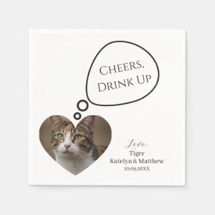 Servilleta De Papel Bebidas Simples Lindas Para Gatos De Bodas En Foto