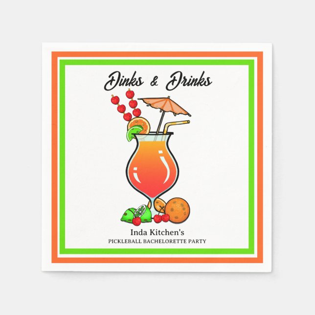 Servilleta De Papel Bebidas y bebidas Boda de bachillerato (Anverso)