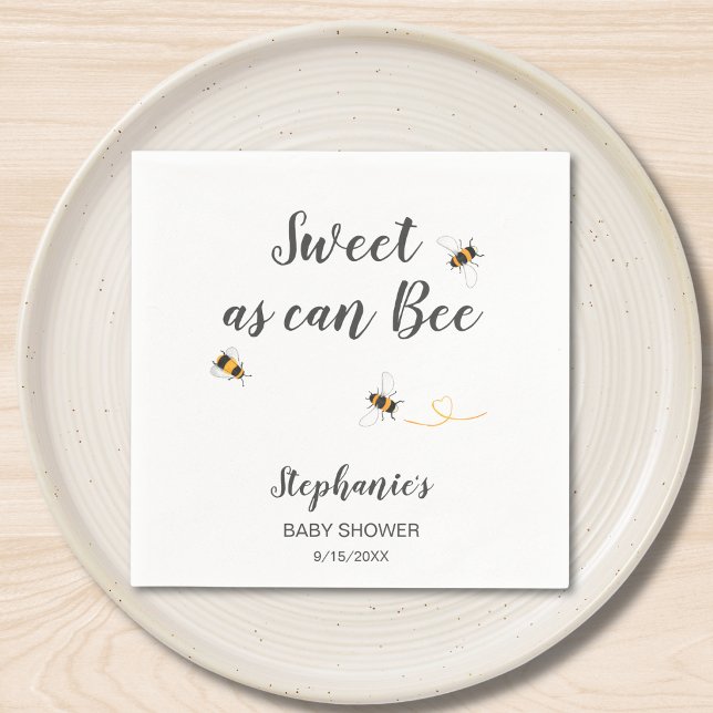 Servilleta De Papel Bee Baby Shower Custom (Subido por el creador)