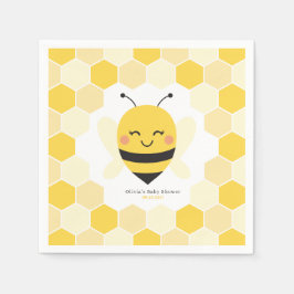 Servilleta De Papel Bee Baby Shower Napkins con diseño Honeycomb