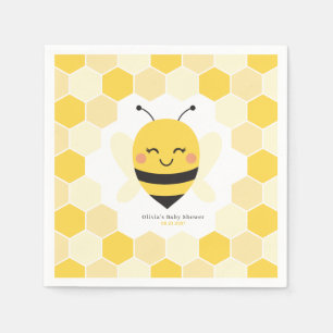 Servilleta De Papel Bee Baby Shower Napkins con diseño Honeycomb