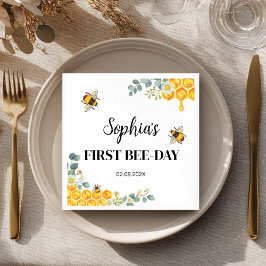 Servilleta De Papel Bee Birthday Baby Shower