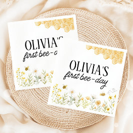 Servilleta De Papel Bee Birthday Napkins