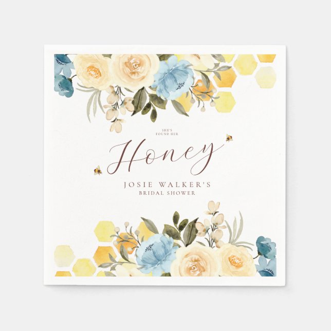 Servilleta De Papel Bee Bridal Shower (Anverso)