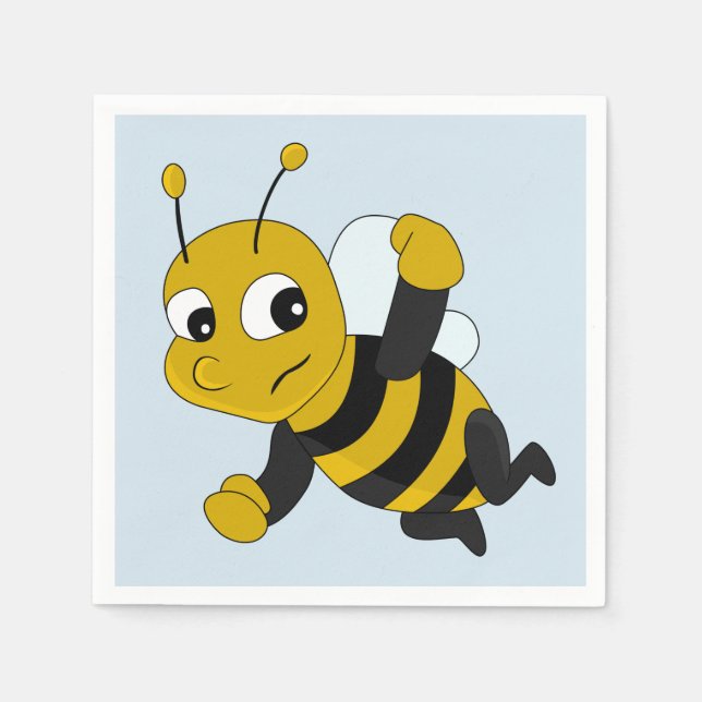 Servilleta De Papel Bee cartoon napkins (Anverso)