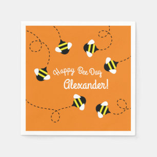Servilleta De Papel Bee Day 1er cumpleaños Fiestas Napkins