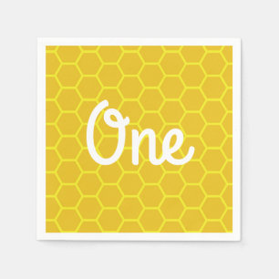 Servilleta De Papel Bee Day 1er cumpleaños Fiestas Napkins