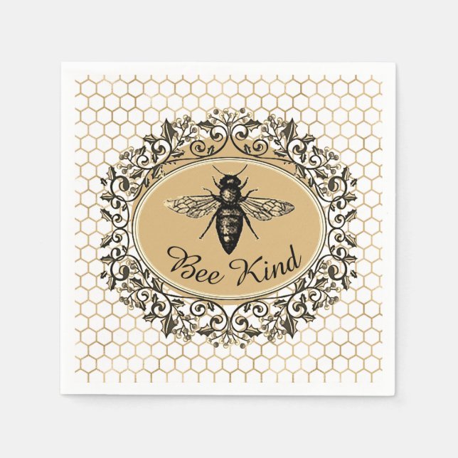 Servilleta De Papel Bee kind honeycomb (Anverso)