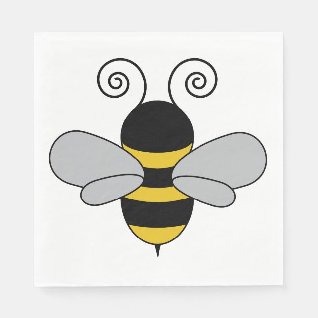 Servilleta De Papel Bee Pop Art Cute Honeybee (Anverso)