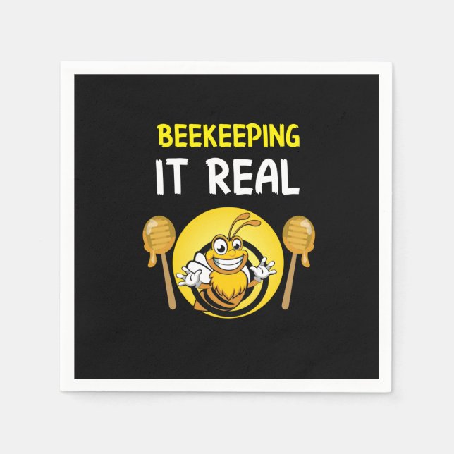 Servilleta De Papel Beekeeper Art BeeKeeping It Real (Anverso)