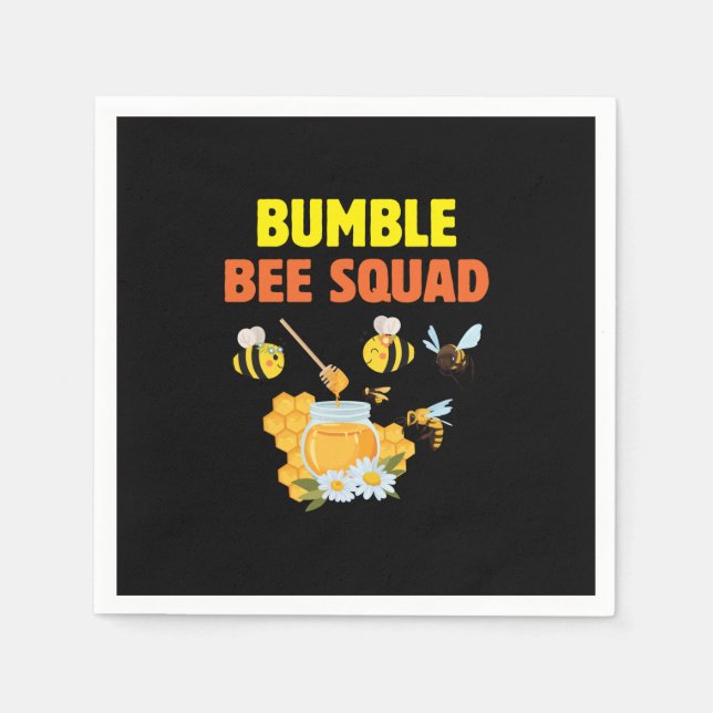 Servilleta De Papel Beekeeper Art Bumble Bee Squad 2 (Anverso)
