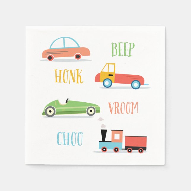 Servilleta De Papel Beep Honk Choo Paper Napkin (Anverso)
