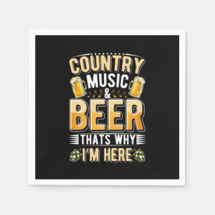 Servilleta De Papel Beer Beer Drinker Country Music Beer Cumpleaños