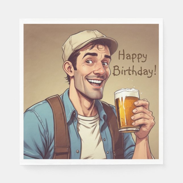 Servilleta De Papel Beer Drinker (Anverso)