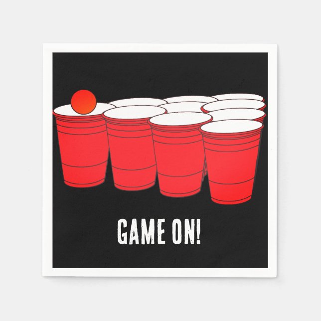 Servilleta De Papel Beer Pong Fiesta Paper Napkins (Anverso)
